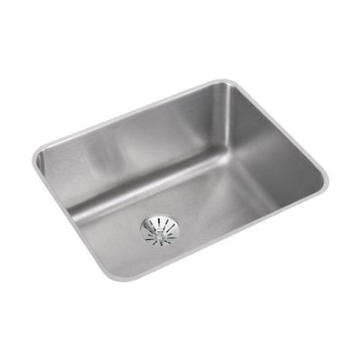 Elkay ELUH211510PD Lustertone Classic Single Bowl Undermount Stainless Steel Sink with Perfect Drain