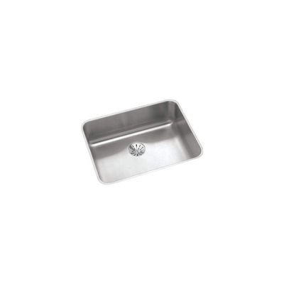 Elkay ELUH2115PD Lustertone Classic Single Bowl Undermount Stainless Steel Sink with Perfect Drain