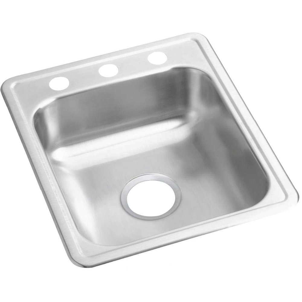 Elkay D117211 Dayton Single Bowl Drop-in Stainless Steel Bar Sink 17 x 21
