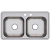 Elkay Dayton Stainless Steel 33" x 19" x 6-7/16", MR2-Hole Equal Double Bowl Drop-in Sink view 1