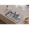 Elkay Dayton Stainless Steel 33" x 19" x 6-7/16", MR2-Hole Equal Double Bowl Drop-in Sink view 2
