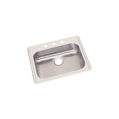 Dayton GE125212 Single Bowl Top Mount Stainless Steel Sink