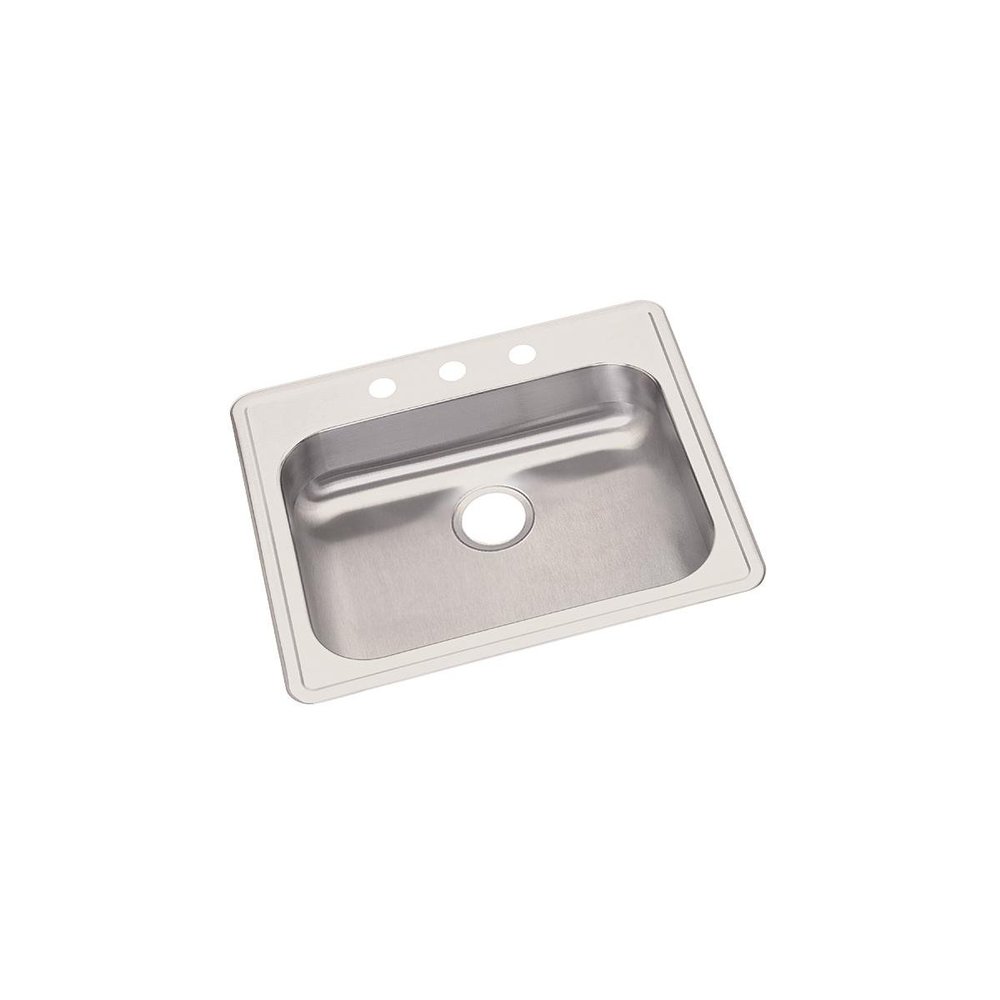 Dayton GE125212 Single Bowl Top Mount Stainless Steel Sink