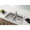 Elkay GE233223 Dayton Equal Double Bowl Drop-in Stainless Steel Sink, Silver view 2