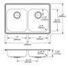 Elkay GE233223 Dayton Equal Double Bowl Drop-in Stainless Steel Sink, Silver view 4
