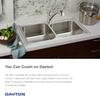 Dayton Stainless Steel 33" x 22" x 7-1/16", MR2-Hole Equal Double Bowl Drop-in Sink view 2