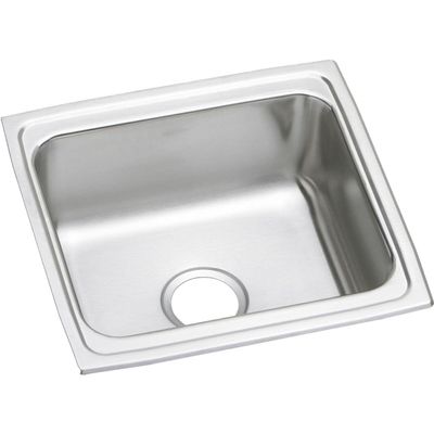 Elkay Lustertone LFR1918PD Single Bowl Top Mount Stainless Steel Sink with Perfect Drain