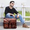 HULSH Leather Messenger Bag for Men, 16 Inch Laptop Briefcase, Computer Bag, Satchel for Office/Work/Travel | Handmade with easy open Push Lock view 2