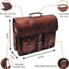 HULSH Leather Messenger Bag for Men, 16 Inch Laptop Briefcase, Computer Bag, Satchel for Office/Work/Travel | Handmade with easy open Push Lock view 3
