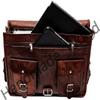 HULSH Leather Messenger Bag for Men, 16 Inch Laptop Briefcase, Computer Bag, Satchel for Office/Work/Travel | Handmade with easy open Push Lock view 4