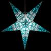 Turquoise Charm Paper Star Lantern with 12 Foot Power Cord Included view 3
