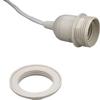 Lightingsky 15 Feet Hanging Light Cord with On/off Switch E26 Socket to 2-prong Perfect for Lampshade Paper Lantern (White, 15 Feet) view 4