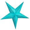 Caribbean Teal Paper Star Lantern with 12 Foot Power Cord Included view 1