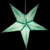 Caribbean Teal Paper Star Lantern with 12 Foot Power Cord Included view 3