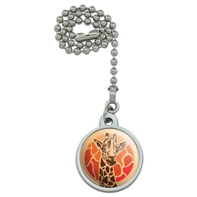 GRAPHICS & MORE Giraffe Orange Circle Ceiling Fan and Light Pull Chain
