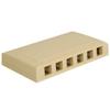 ICC Surface Mount Box, Elite, 6-Port, Ivory IC108SB6IV view 1