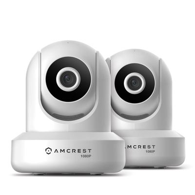 Amcrest Pack of 2, ProHD 1080P WiFi/Wireless IP Security Camera IP2M-841 Pan/Tilt, 2-Way Audio, Optional Cloud Recording, Full HD 1080P 2MP, Super Wide 90 Viewing Angle, Night Vision (White)