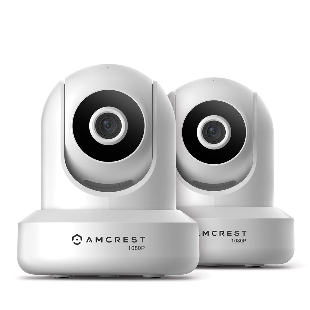 Amcrest Pack of 2, ProHD 1080P WiFi/Wireless IP Security Camera IP2M-841 Pan/Tilt, 2-Way Audio, Optional Cloud Recording, Full HD 1080P 2MP, Super Wide 90 Viewing Angle, Night Vision (White)