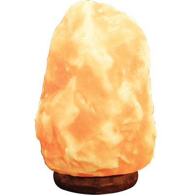 Pure Himalayan Salt Works 100% Natural Himalayan Salt Lamp, Pink Crystal Salt Lamp with Wooden Base, Includes 15W Bulb and 6-Foot Cord with On/Off Switch, 9-13.5 Lbs, 8 H