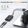CableCreation Type C External Sound Card with 3.5 mm Audio Jack, USB-C Microphone Headphone Adapter Compatible with MacBook Pro, iMac, iPad Pro 2020, iPhone 16/15, Galaxy S24/ S23/ S22/ S21+ view 3