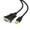 CableCreation USB to RS232 Serial Adapter (FTDI Chipset), USB to RS232 Gold Plated DB9 Serial Converter Cable for Windows 11, 10, 8.1, 8, 7, Vista, XP, 2000, Linux and Mac OS X, macOS, 3.3 Feet/1M view 1