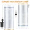 FYYZY Christmas Lights Meteor Shower Rain Light Falling Rain Lights with 8 Tubes 192 LEDs Waterproof Icicle Snow Fall String Lights for Party Tree Home Patio Outdoor Decoration(8 Tubes,White) view 4