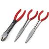 XtremepowerUS 9 Pieces 11" Long Reach Needle Mechanics Electricians Craft & Hobby Nose Pliers 45 Bent Nose90 Bent Nose Plie Diagonal Pliers for Narrow Spaces with Pouch Set view 3