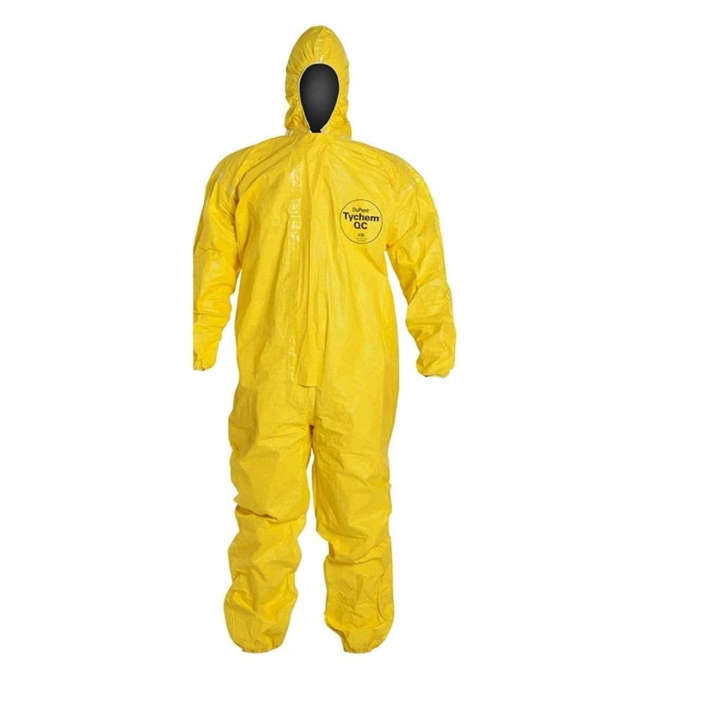 DuPont Personal Protection QC127SYLLG00 Large Yellow SafeSPEC 2.0 10 mil Tychem QC