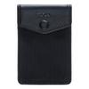 FRIFUN Card Holder for Back of Phone with snap Ultra-Slim Self Adhesive Phone Wallet Stick on Cell Phone RFID Blocking Sleeve Covers Credit Cards and Cash (Black) view 1
