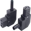Toptekits (2 Pack) DIY Rewireable Power Plug IEC C13 Female Inline Right Angle IEC Connector Adapter, IEC320 C13 Female Plug 90 Degree Side Entry, 10A/16A AC Power Industrial Socket view 1