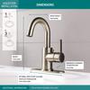 Peerless Precept Single Hole Bathroom Faucet Brushed Nickel, Single Handle Bathroom Faucet, Drain Assembly, Brushed Nickel P191102LF-BN view 3