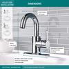 Peerless Precept Single Hole Bathroom Faucet, Single Handle Bathroom Faucet Chrome, Bathroom Sink Faucet, Drain Assembly, Chrome P191102LF view 3