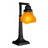 Meyda Tiffany 130167 20" High Bungalow Frosted Amber Desk Lamp view 1