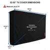 iBirdie Outdoor TV Cover 52 to 55 inch Weatherproof, Cover Size 52''L x 31''H, Waterproof for Outside Flat Screen 52 to 55 inch TV, Black, 600D Thick Fabric Screen Protector with Bottom view 2