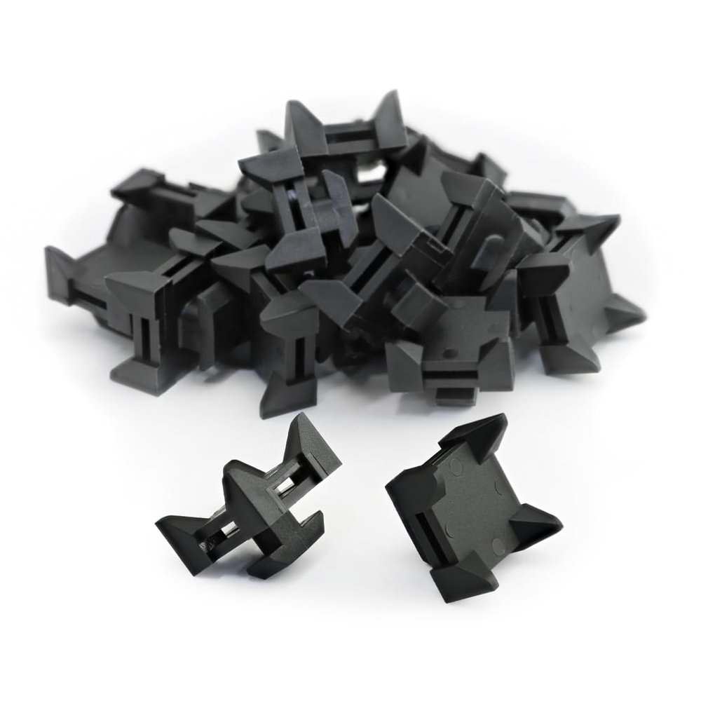 8020, 12314, 10 and 25 Series Nylon Cable Zip Tie Mounting Block 80/20 Cable Tie Mount for Wire Management (25 Pack)