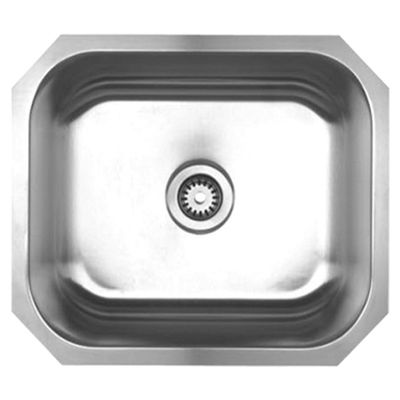 Whitehaus WHNUM2016-MSS Noah's Collection 22 1/4-Inch Single Bowl Undermount Sink
