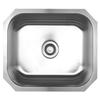 Whitehaus WHNUM2016-MSS Noah's Collection 22 1/4-Inch Single Bowl Undermount Sink view 1