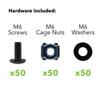 NavePoint M6 Cage Nuts and Screws for Server Shelves Cabinets - 50 Pk Rack Mount view 2