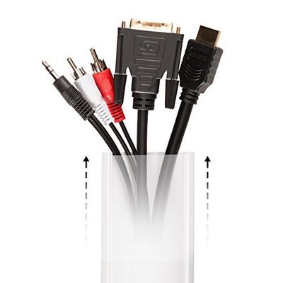 InstallerParts Small Corner Duct Cable Raceway - White - 1.69"x0.9" - 5 Feet
