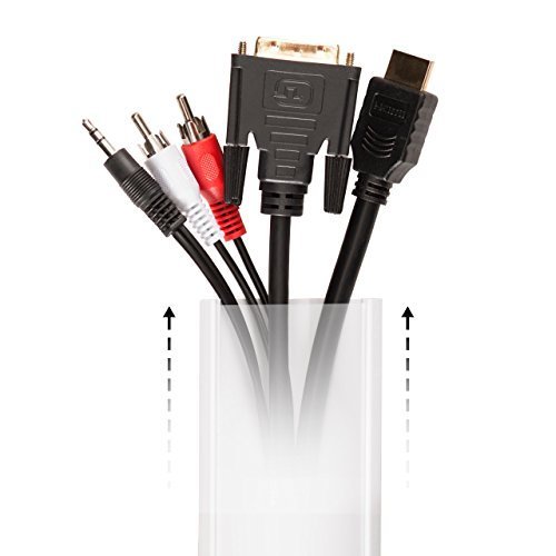 InstallerParts Small Corner Duct Cable Raceway - White - 1.69"x0.9" - 5 Feet