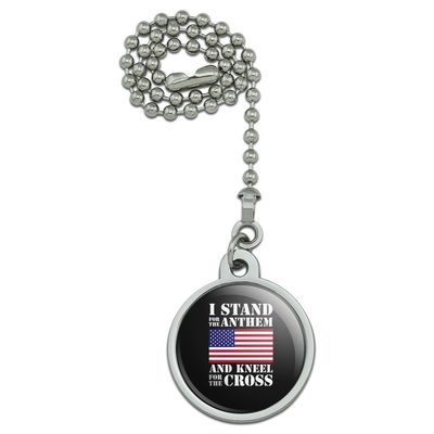 I Stand for The Flag Kneel Cross USA American Flag Patriotic Ceiling Fan