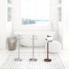 Gatco 1435SN Freestanding Toilet Paper Holder, 23.68 H, Satin Nickel Toilet Tissue Roll Holder Stand With Weighted and Padded Base For Bathroom view 3