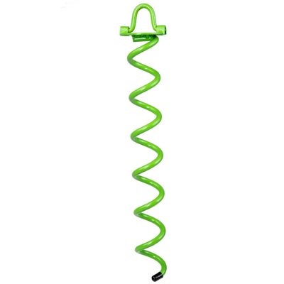 Ashman 16 Inch Spiral Ground Anchor Green Color - Ideal for Securing Animals, Tents, Canopies, Sheds, Car Ports, Swing Sets (1 Pack)