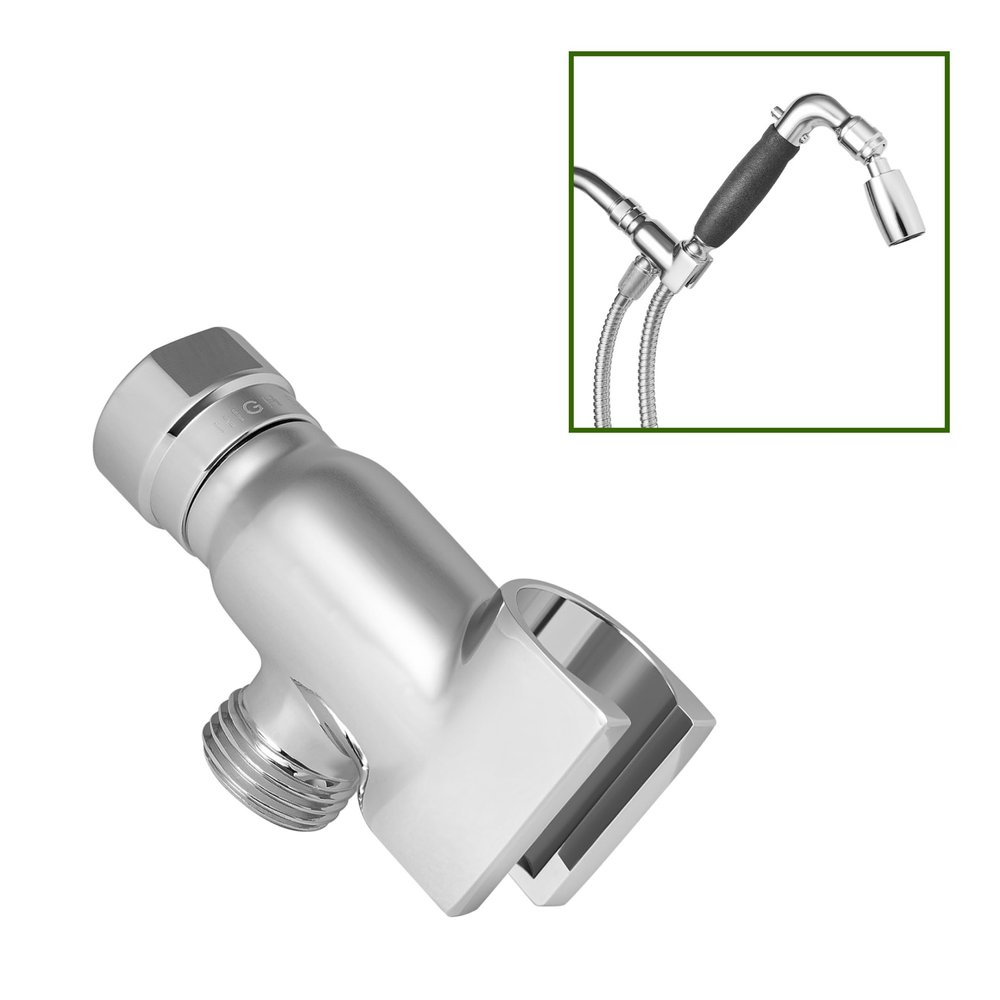 High Sierra - All Metal Lead-Free Handheld Shower Head Holder. Polished Chrome Finish