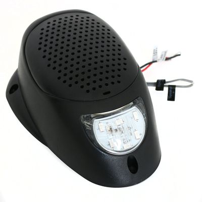 1 Factory Radio Black 3" Water Resistant Surface Mount Satellite Speaker w Blue LED Lighting 12V