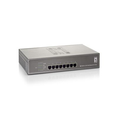 LevelOne FEP-0811 8-Port PoE 10/100 Desktop Switch
