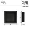 Tile Redi USA Niche Single Recessed Shower Shelf  Black, One Inner Shelf, 16-Inch Width x 14-Inch Height x 4-Inch Depth (620) view 2