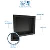 Tile Redi USA Niche Single Recessed Shower Shelf  Black, One Inner Shelf, 16-Inch Width x 14-Inch Height x 4-Inch Depth (620) view 3