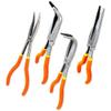 NEW 4pc Long Needle Nose Plier Set 11" inch Straight 45 90 Degree & S Tips Mechanics view 1