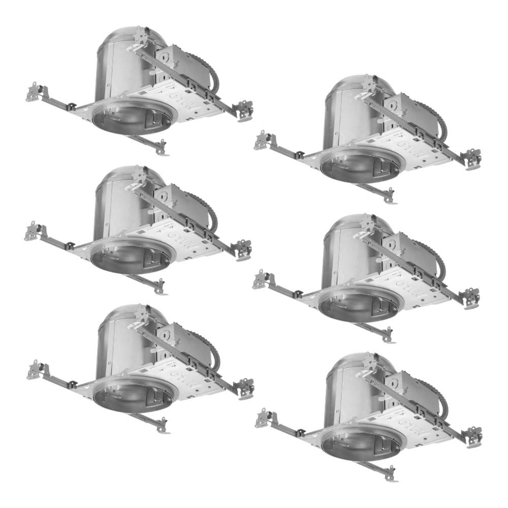 HALO H7 6" New Construction Recessed Lighting Housing, IC-Rated, Air-Tite, 120V E26 Socket-Base